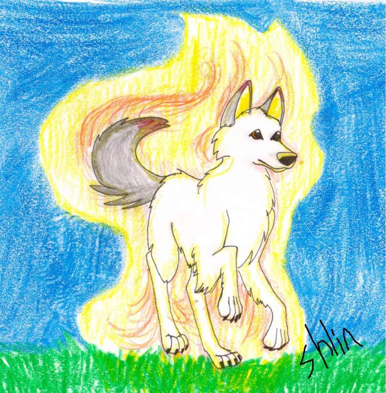 Silverfire as a Mythical Wolf
