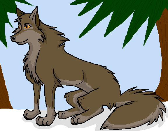 Balto sitting in some snow