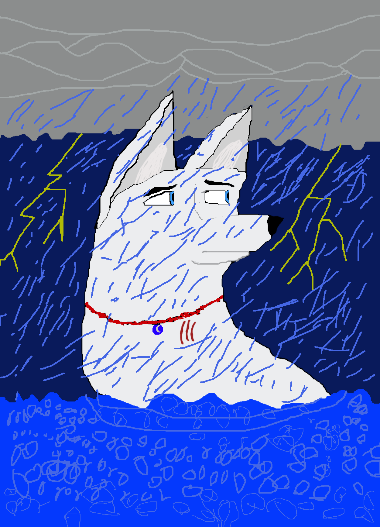 Silver (after a bear fight)