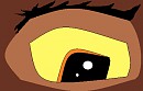 Eye of the wolf dog 