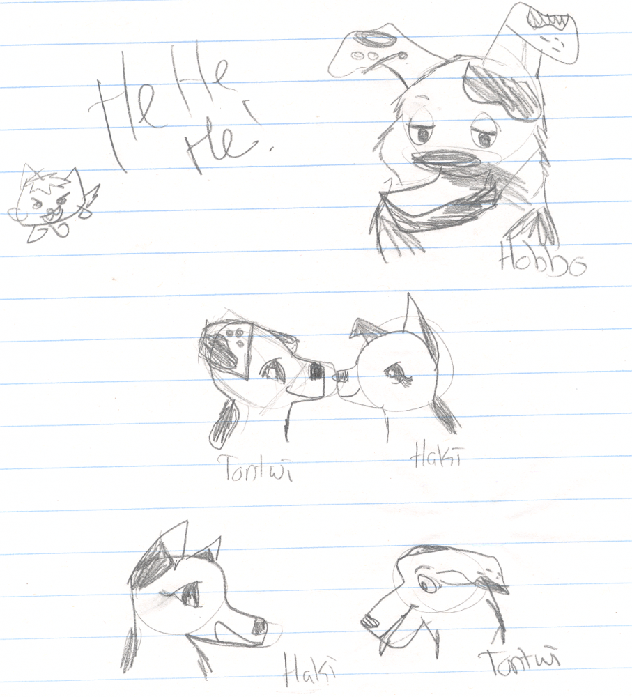 First drawing of Haki8 and friends