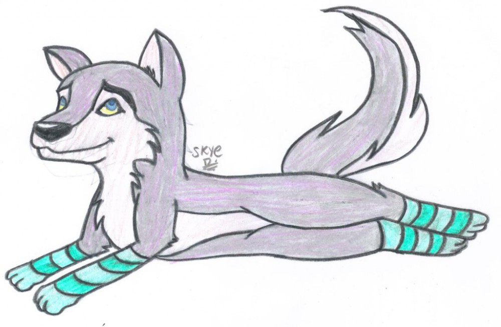 Aleu wearing socks