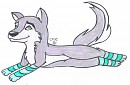 Aleu wearing socks