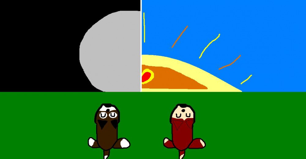 Wolves howl at the moon.. Dogs howl at the sun! 