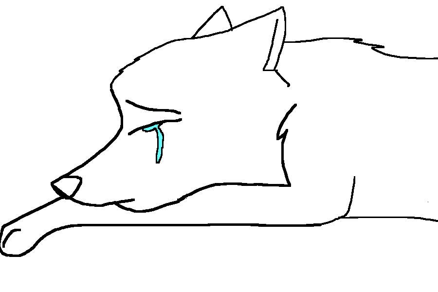 Lineart:Lugubrious wolf