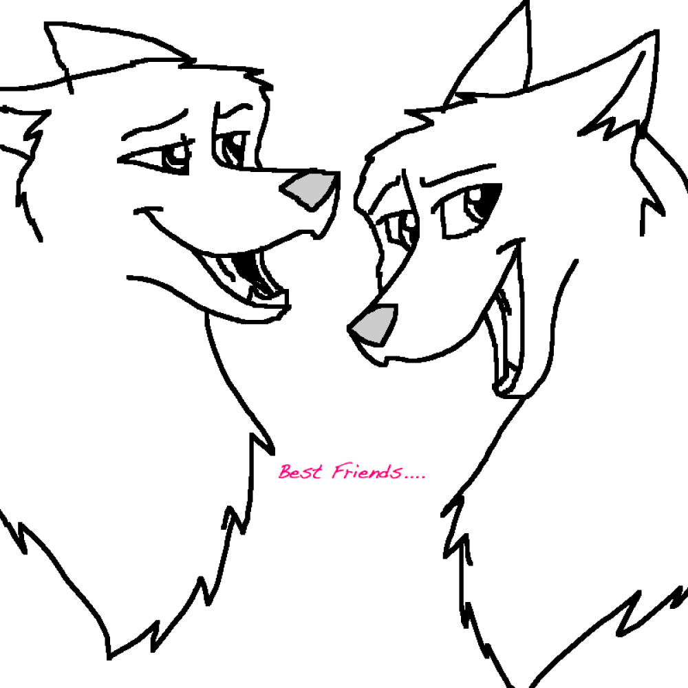 Friends forever lineart