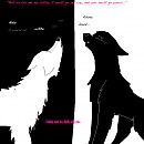Aniu and Adona (her sister the black wolf)