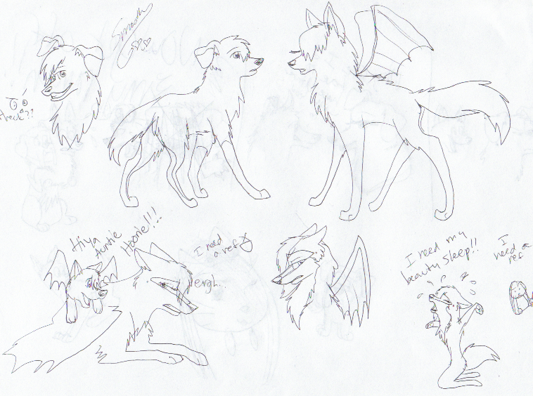 doodles of Hoorie and her nieces/nephews xD