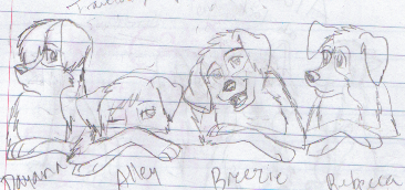 Breezie and THREE dogs I'm trying to adopt XD