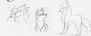Dusty, Kodi and Aleu doodles o3o