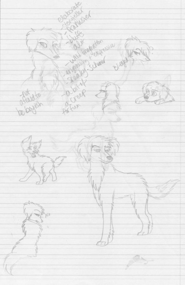 Original doodles of Meri