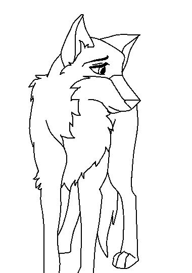 Wolf line art