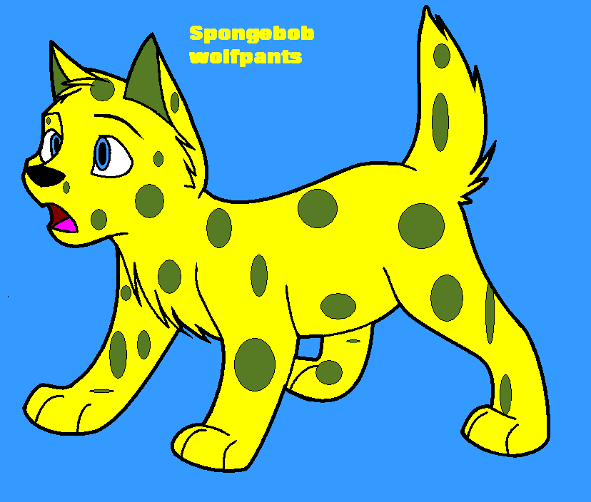 Spongebob as a wolf