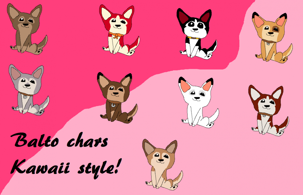 Kawaii style balto chars