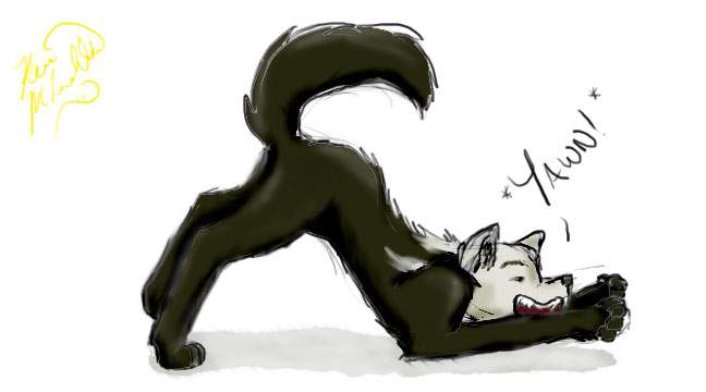 Art Trade with Husky wolf