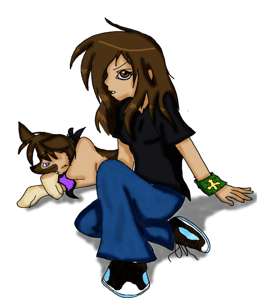 Me and my fursona :D