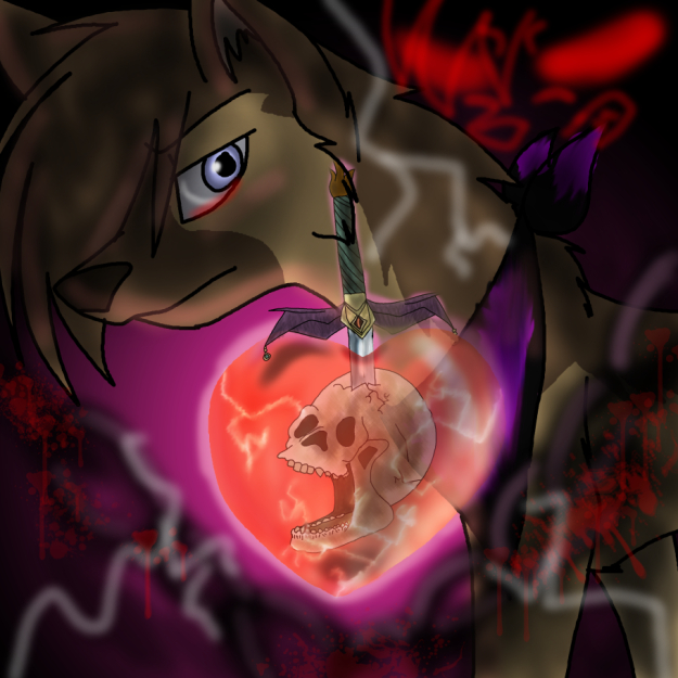 Heart Break of skull and sword