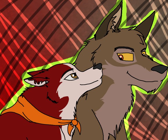 Soft Red and Dark Brown