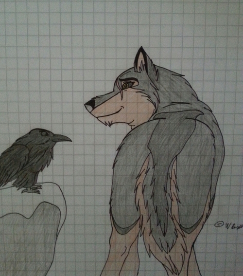 The Wolf & The Raven - colored