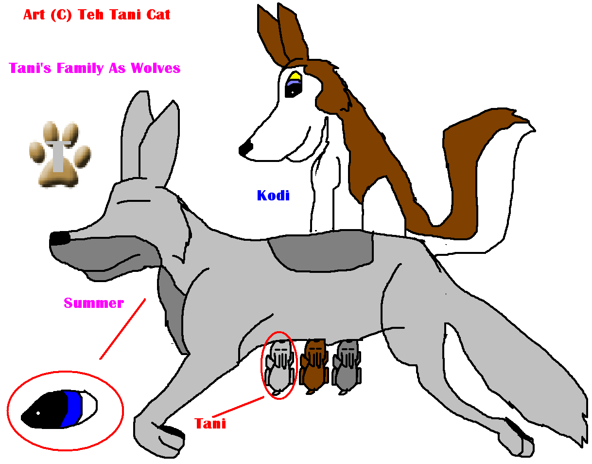 Tani's Family (In Wolf Form)