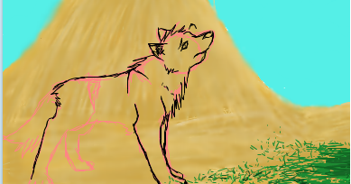 Wolf On Sandy Beach (Unfinished T_T)