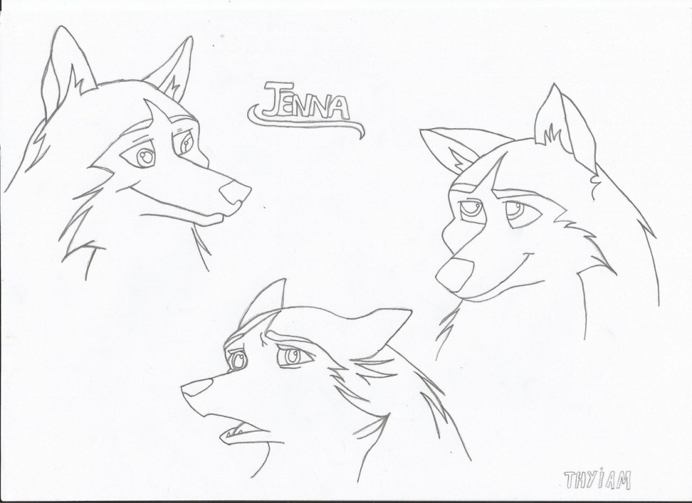 série de croquis : Jenna