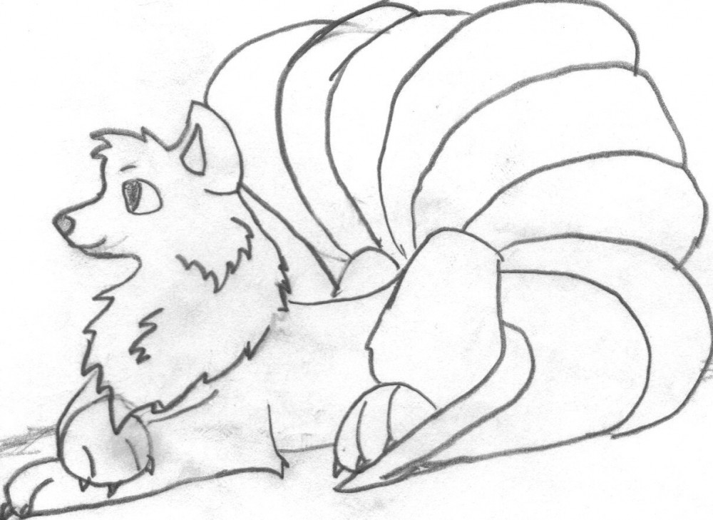 An old drawing of Ninetails