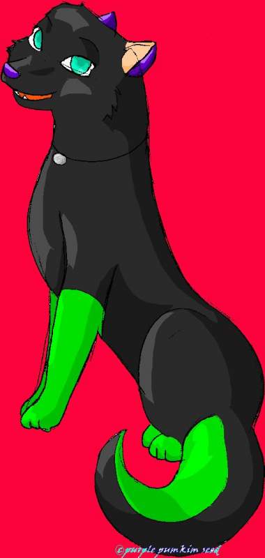 an art trade with my friend purple
