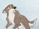 Balto in snowstorm.