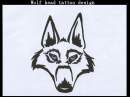 Wolf head tattoo design
