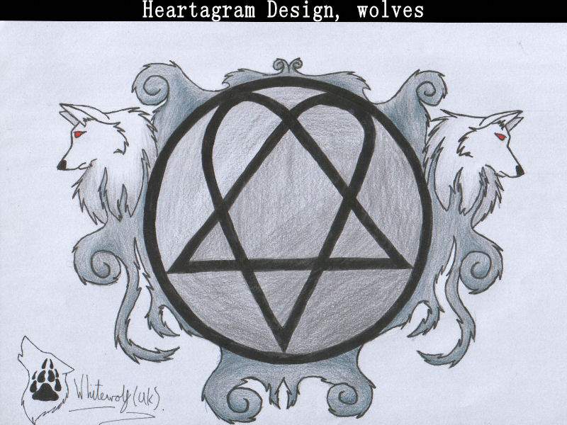 Wolves heartagram design