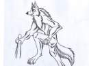 Anthro wolf sketch
