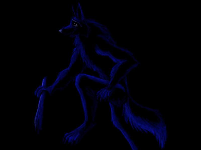 Anthro wolf Blue