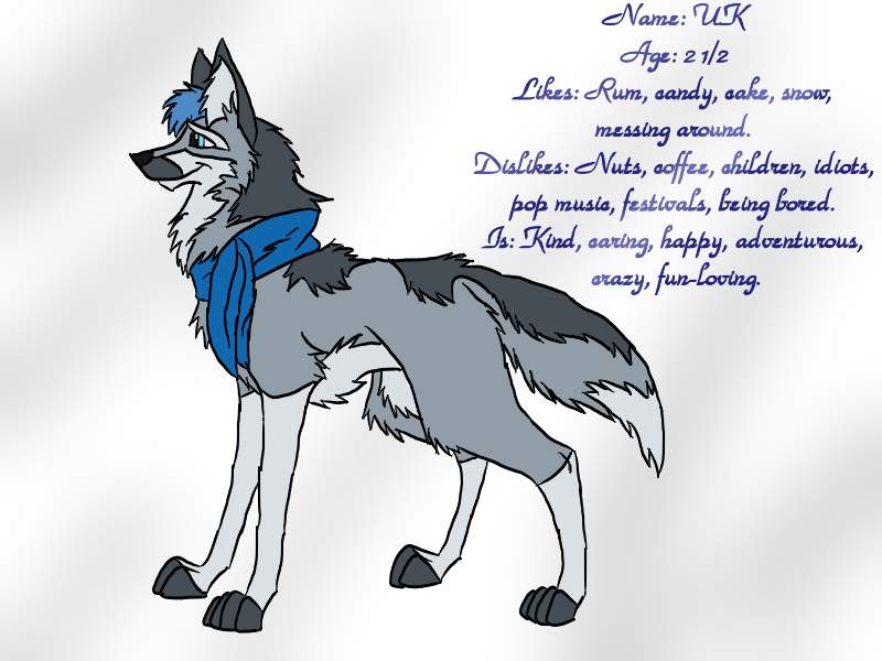 UK's husky fursona