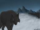 Black woofer snowscape