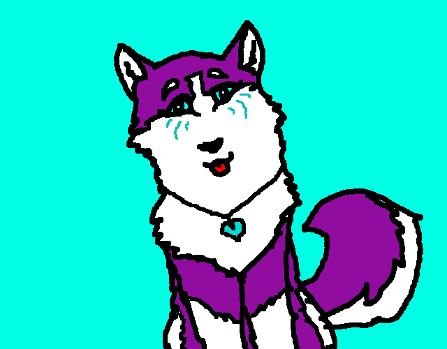 Cute Purple Husky