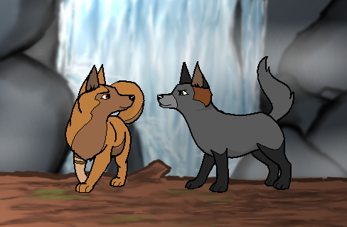 As pups, meeting for the first time