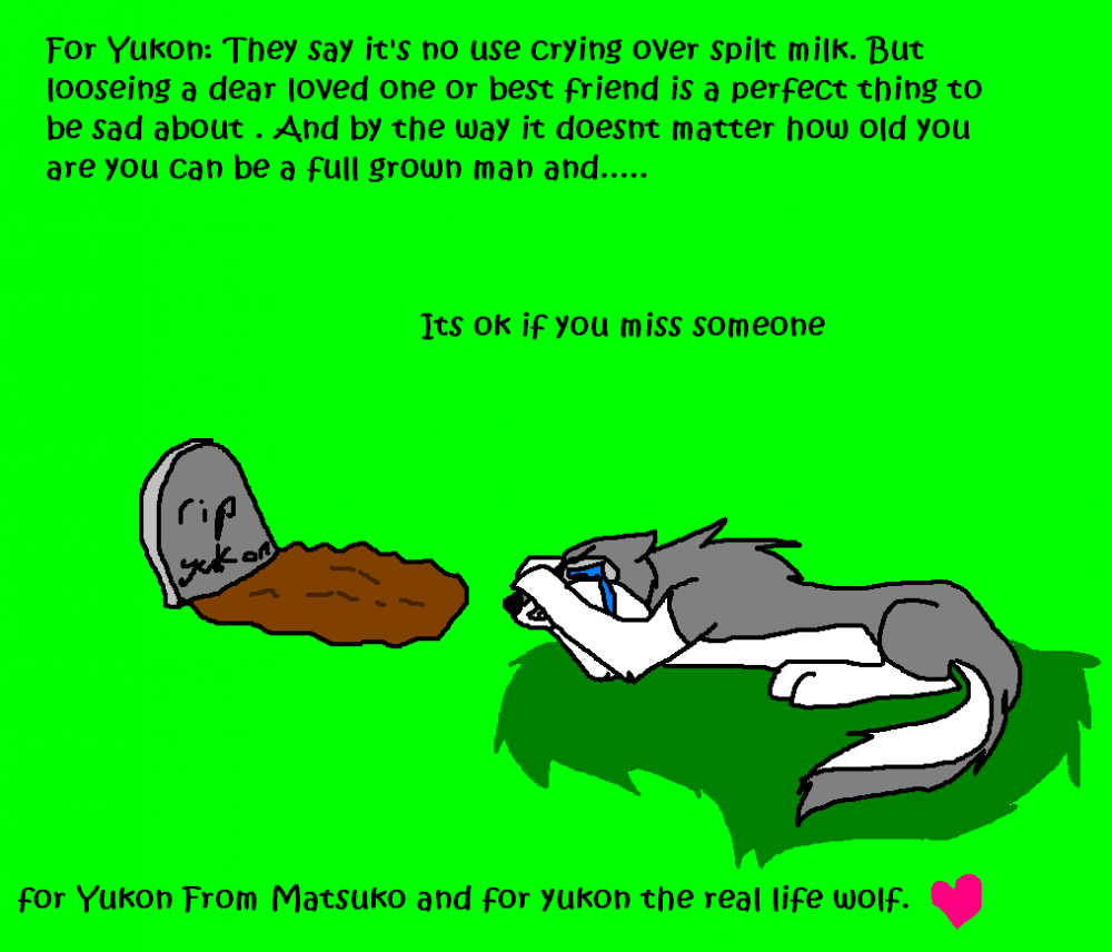 We will miss yukon the real life wolf