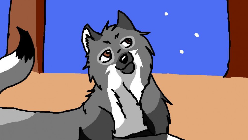 Matsune's first snow