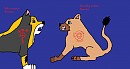When bot of my fursonas meet fur flys