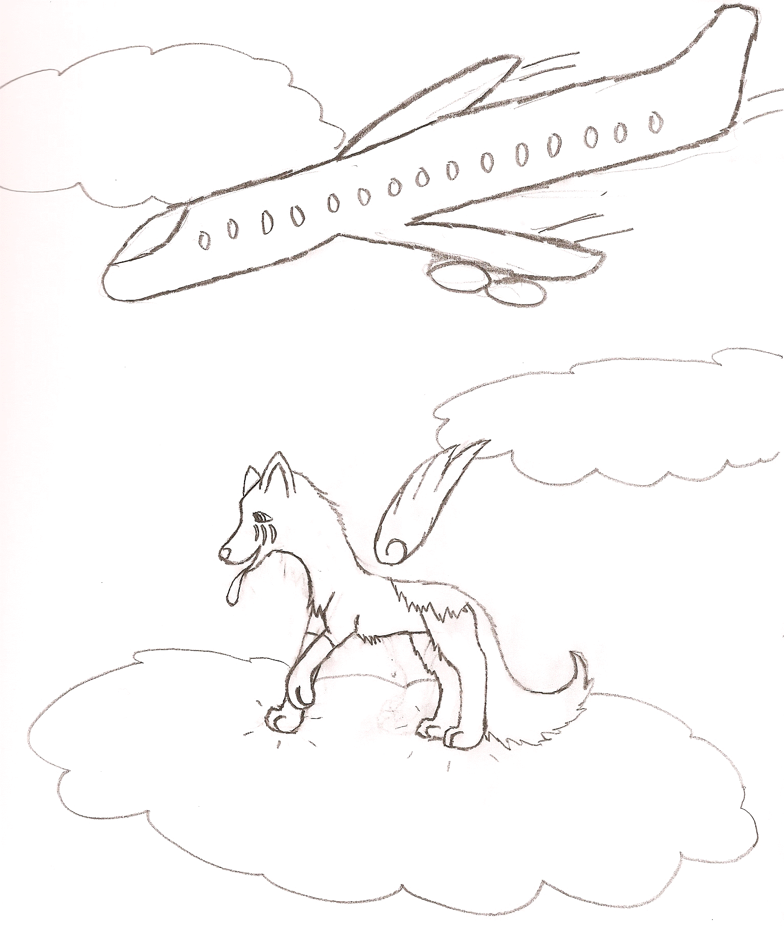 Drawing in an Airplane