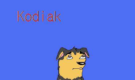 My dog in cartoon style