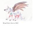 Native American Wolf with Wings