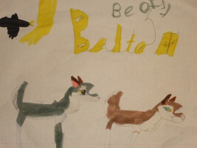 My drawing of my version of the Balto 2 cover.