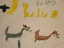 My drawing of my version of the Balto 2 cover.