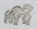 Growling wolf
