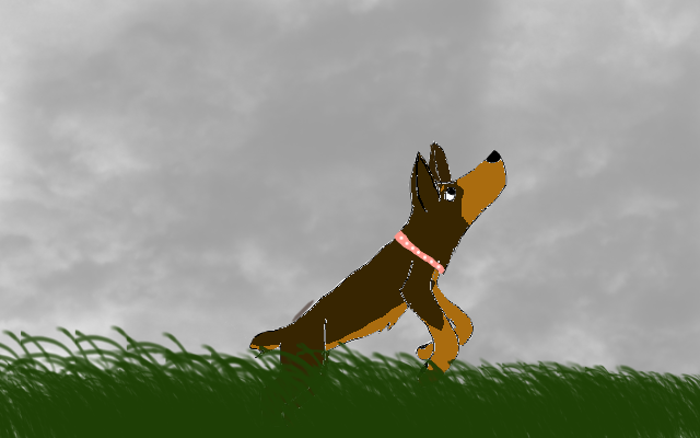 Kalla running through some random field (Trade)