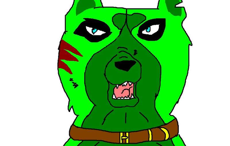 Green dog