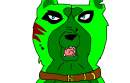 Green dog