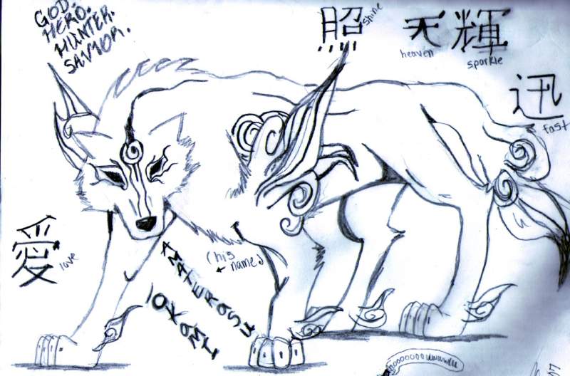 Sketched Okami